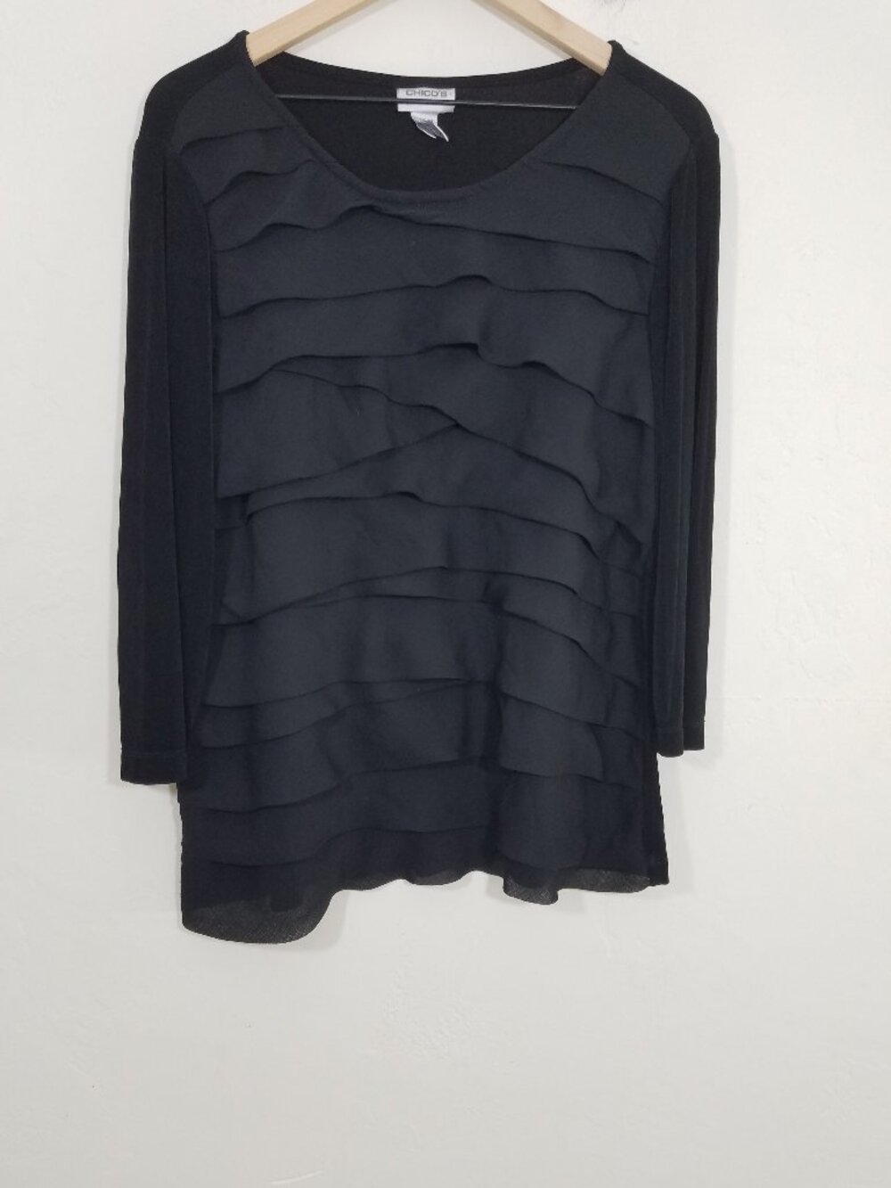 Travelers by Chico's Top Blouse Black Size 3